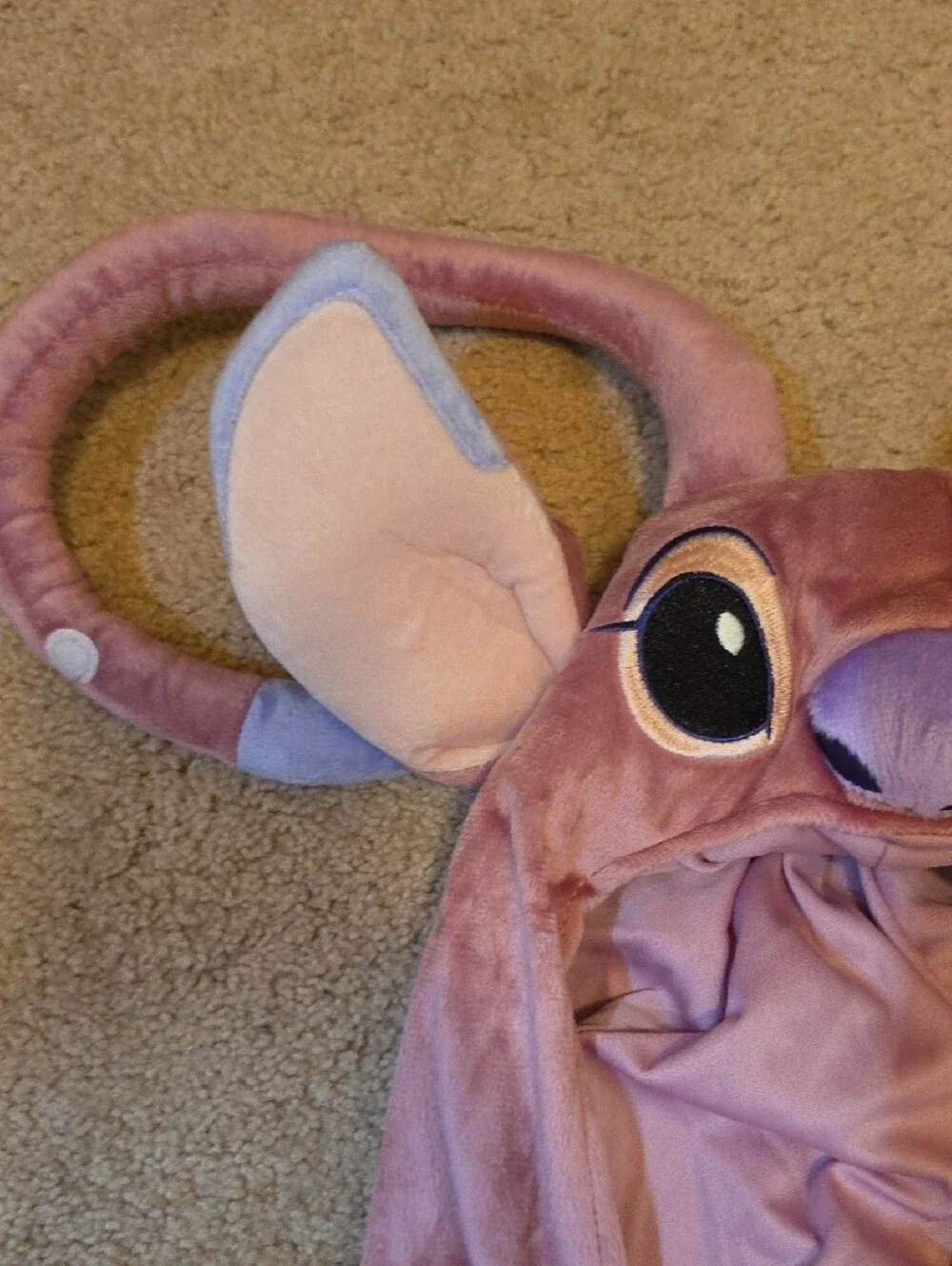 Disney Pink Plush Hooded Onesie with Iridescent Accent